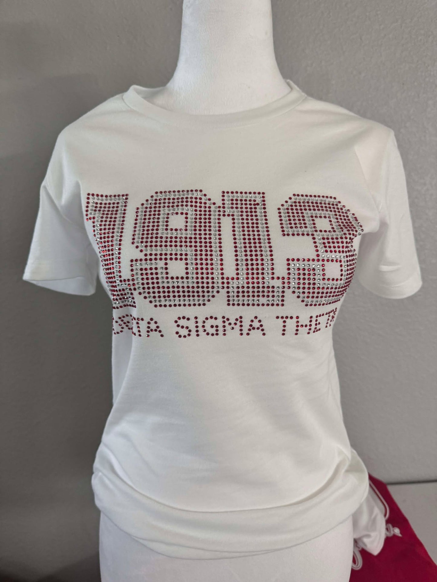 1913 Delta Sigma Theta -Rhinestone Tee (White)