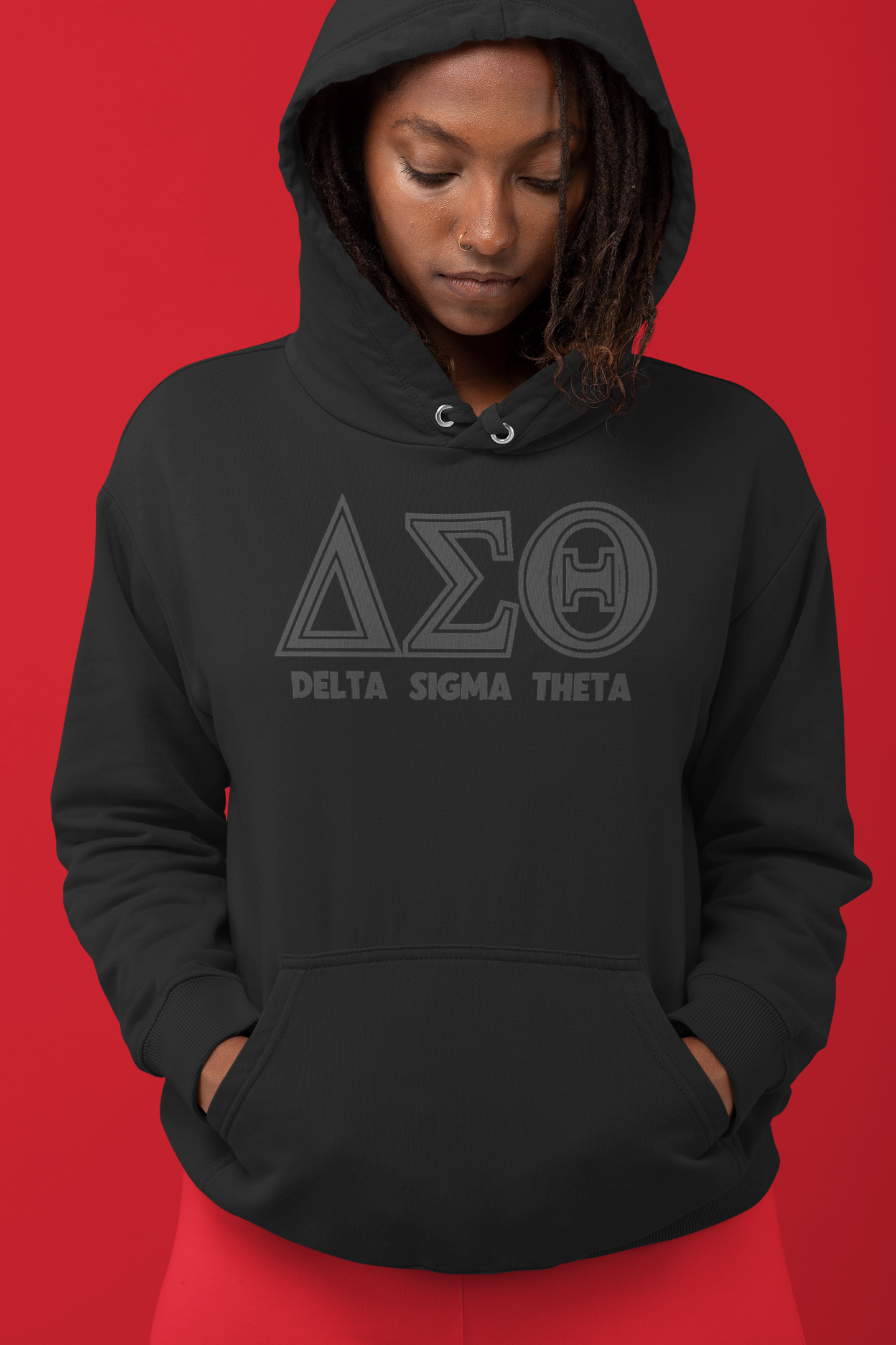 Color Block Greek Letters HOODIE