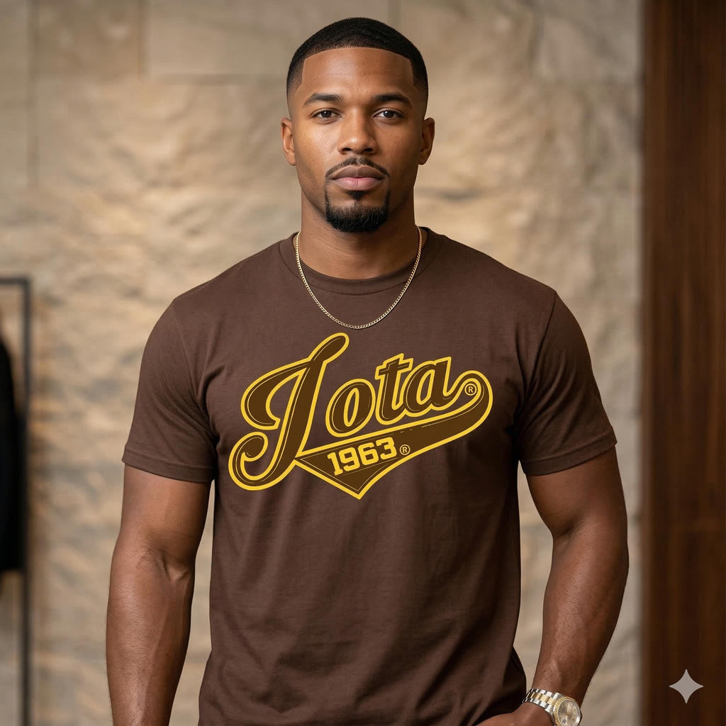 IPT Classic Jersey Script Tee - Chocolate/Gold