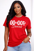 Oo-Oop Soror Graphic Tee- Red