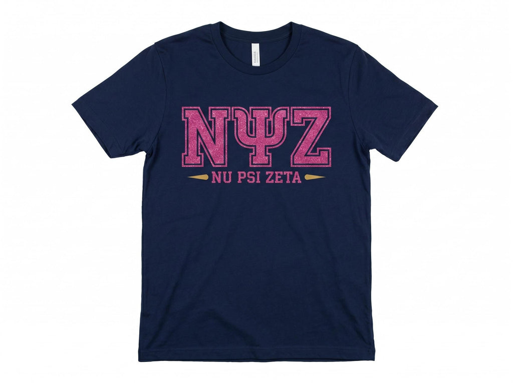 Nu Psi Zeta Glitter-Print Tee