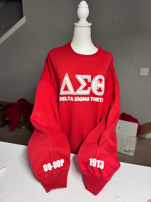 Delta Sigma Theta Puff Print Sweatshirt