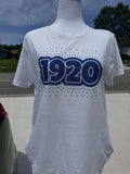 1920 Rhinestone Scatter Tee (WHITE)