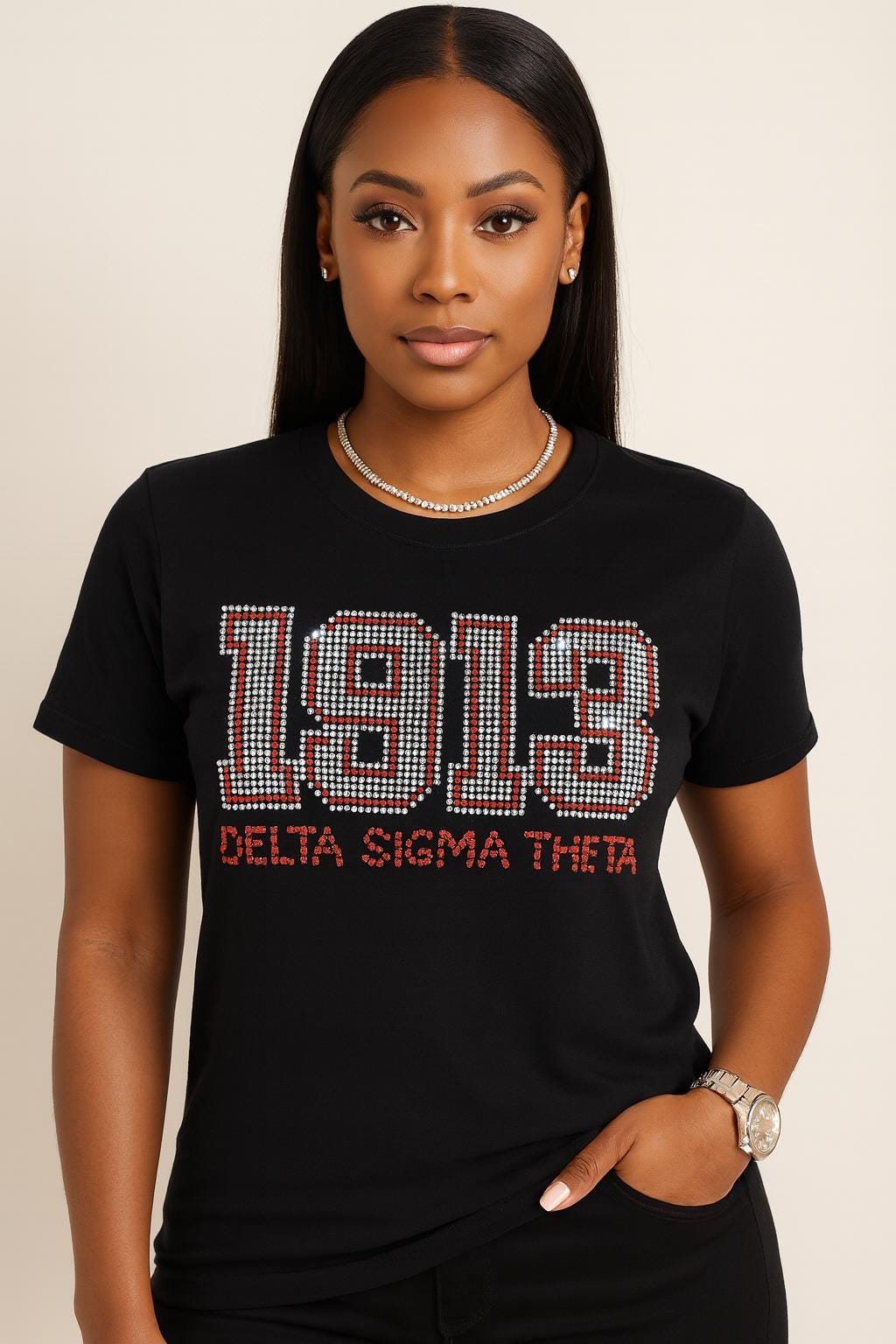 1913 Delta Sigma Theta- RhinestoneTee/Sweatshirt (UNISEX)