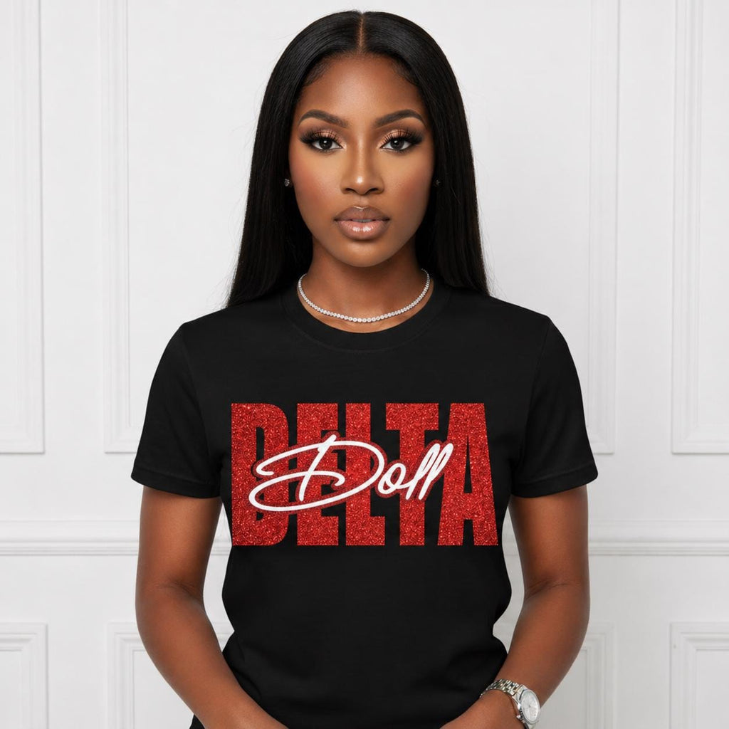 Delta Doll Signature Glitter-Print Tee