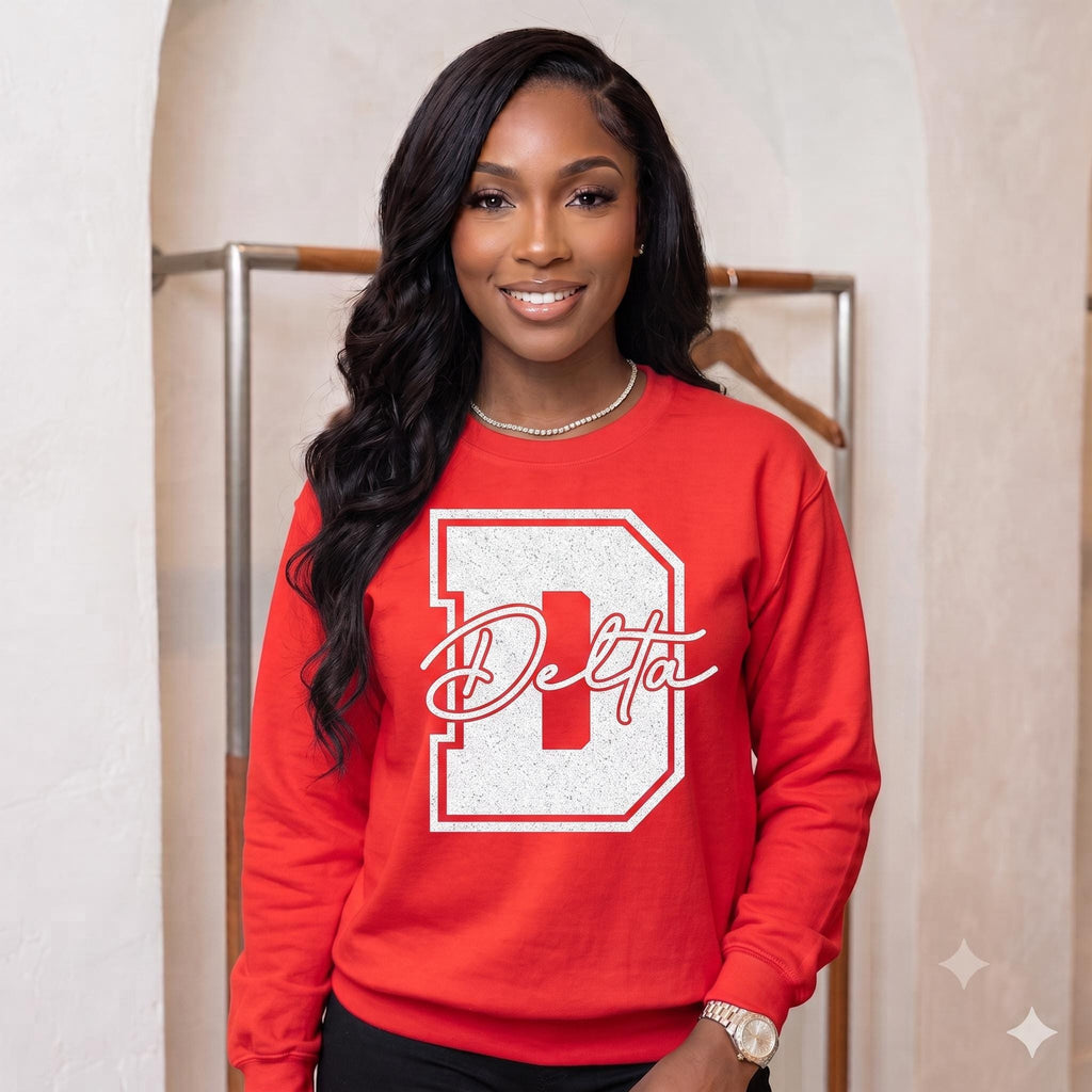 Big Delta" Luxe Glitter Sweatshirt