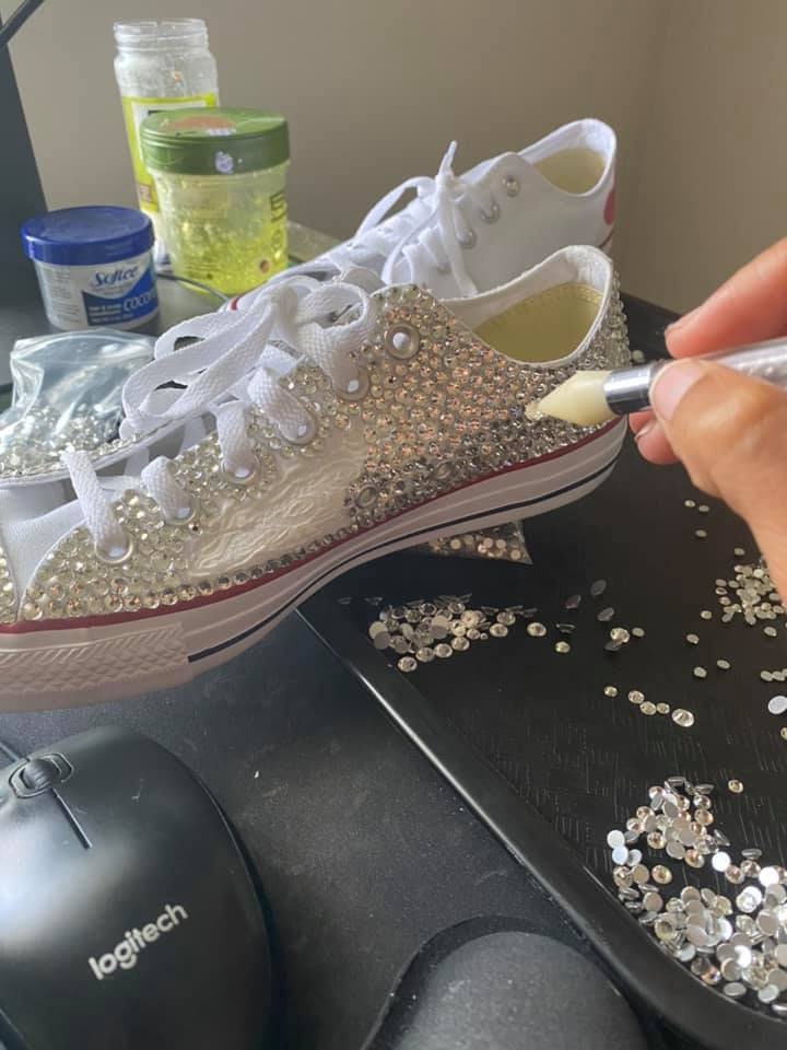 Custom All Bling Chucks