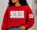 Rhinestone and Puff Print Soror Sweatshirt
