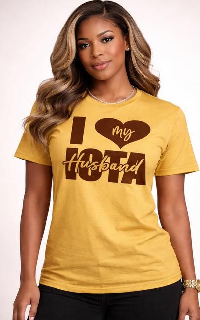 I Love My Iota Husband Unisex T-Shirt – Gold Edition Graphic Tee