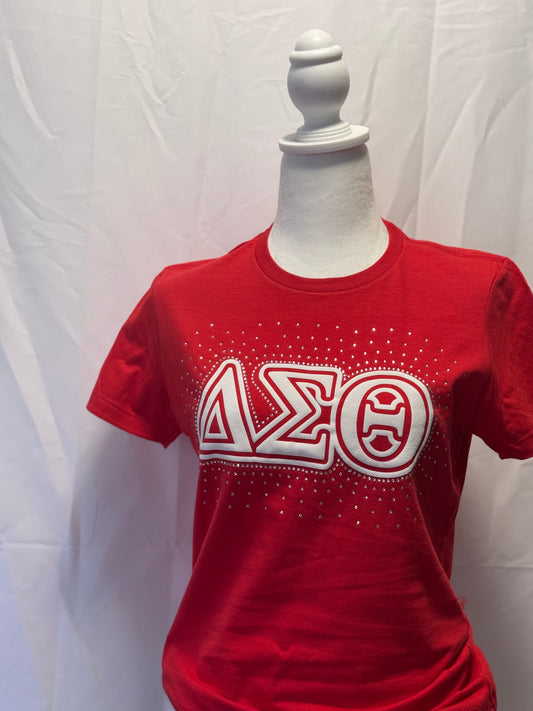 Delta Sigma Theta -Rhinestone Scatter (Red)