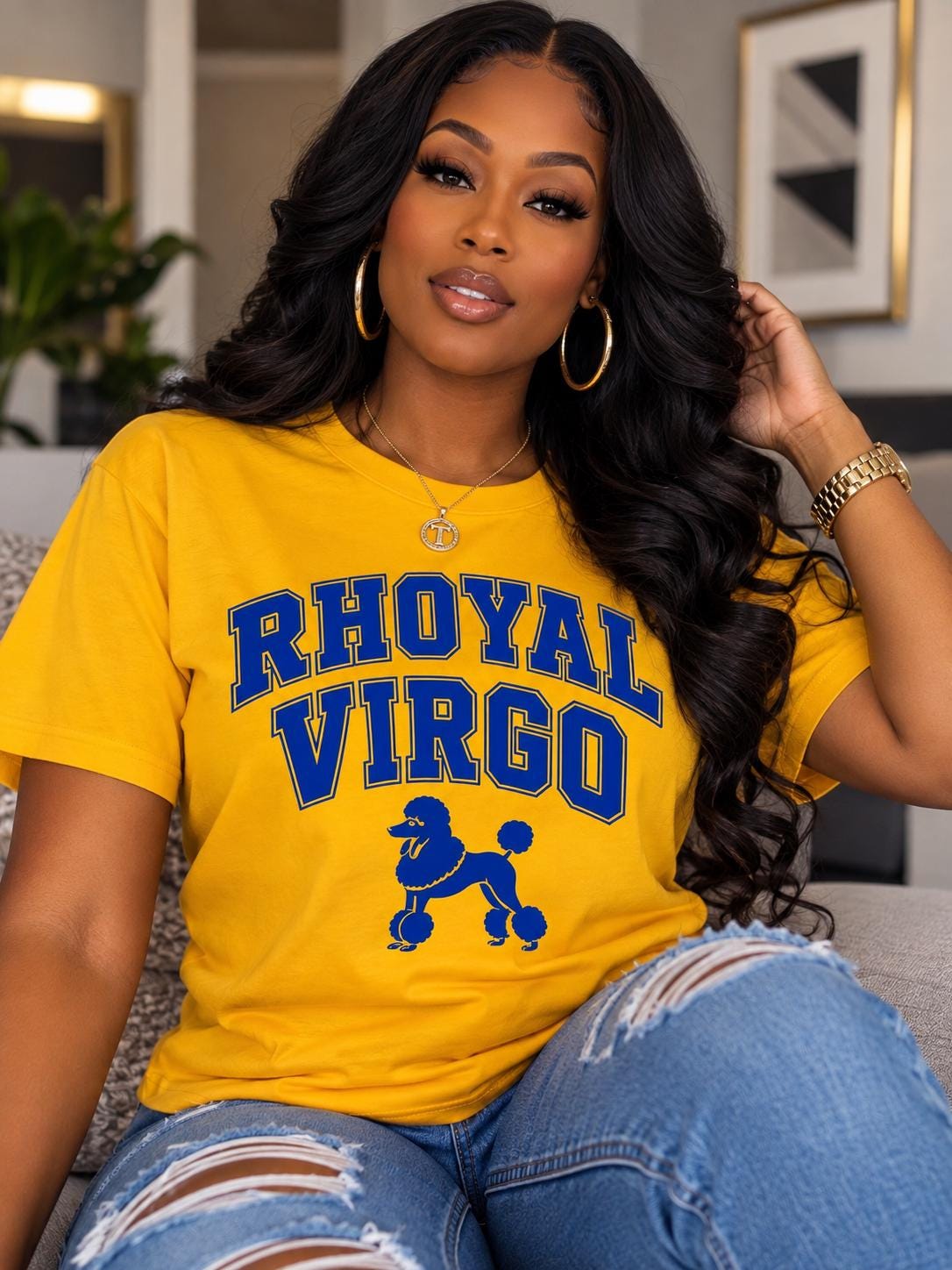 Rhoyal Zodiac Graphic T-Shirt – Horoscope Collection Apparel Gold