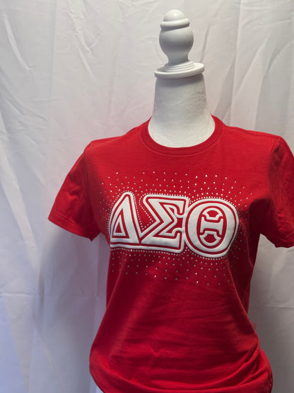 Delta Sigma Theta -Rhinestone Scatter (Red)