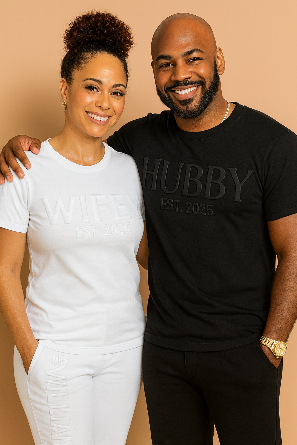 Hubby & Wifey Tee Combo – Couples Matching Shirts