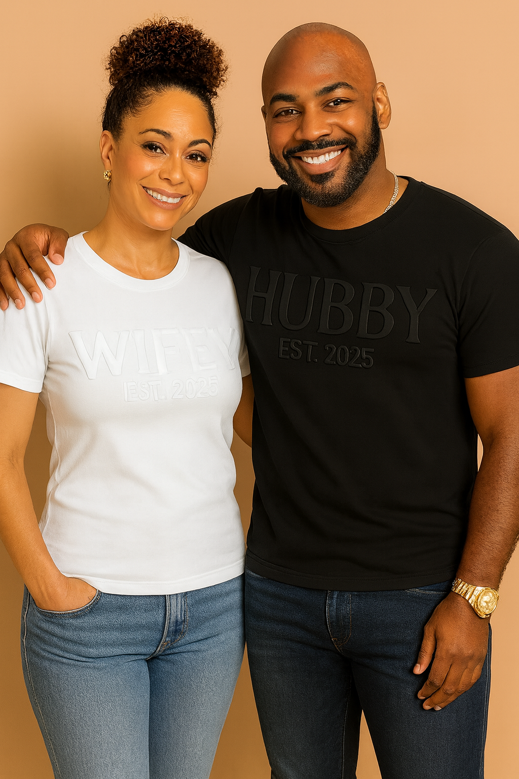Hubby & Wifey Tee Combo – Couples Matching Shirts