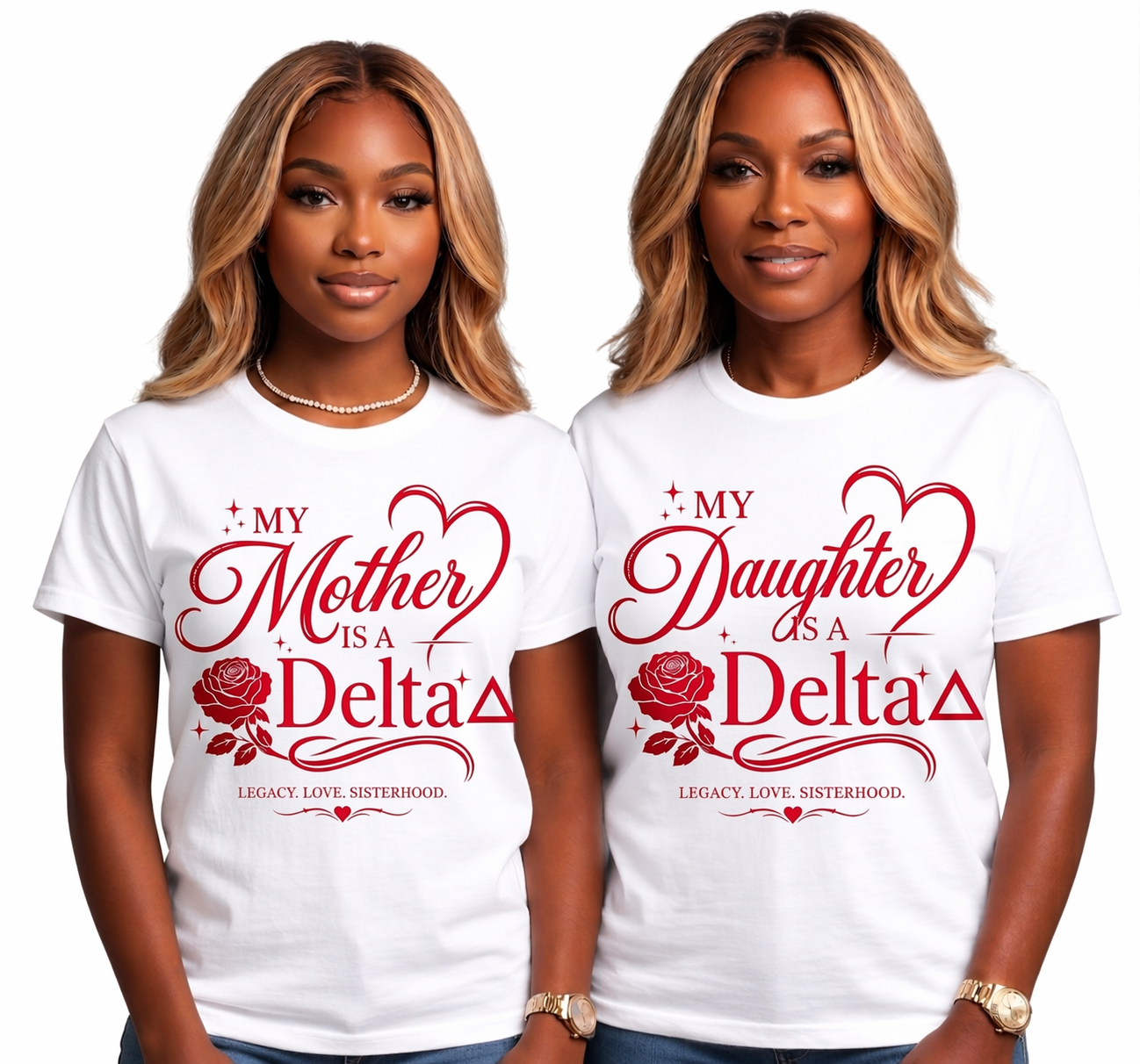 My Mother-Daughter is a Delta- (unisex tee) WHITE