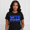 Finer Zeta Signature Glitter-Print Tee
