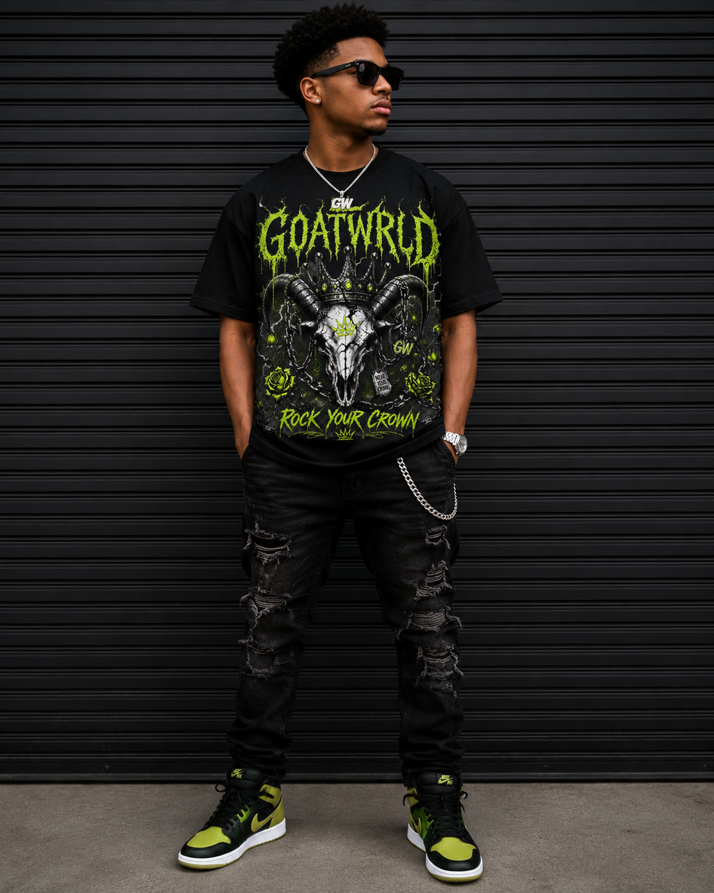 GOATWRLD Gothic Skull Tee