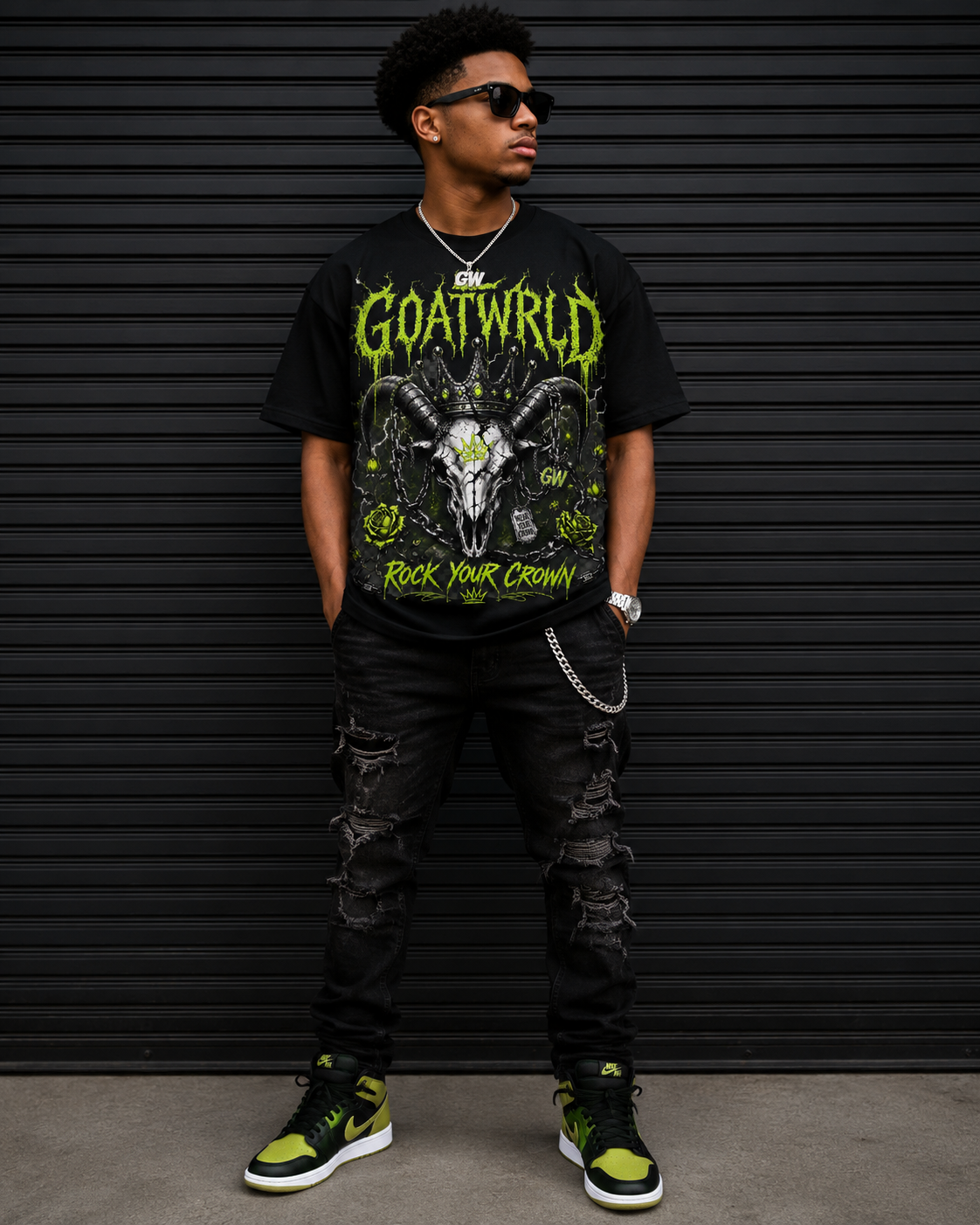 GOATWRLD Gothic Skull Tee