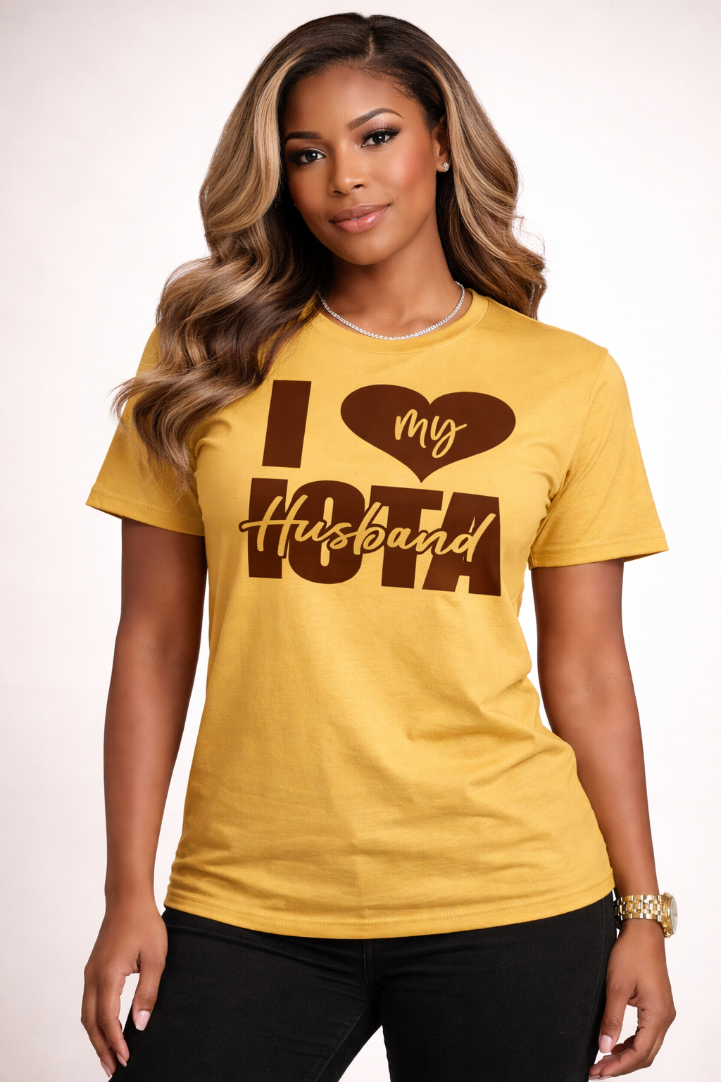 I Love My Iota Husband" Premium Tee - Gold Edition