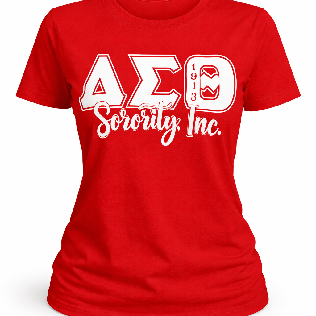 DST Sorority Inc Tee- White