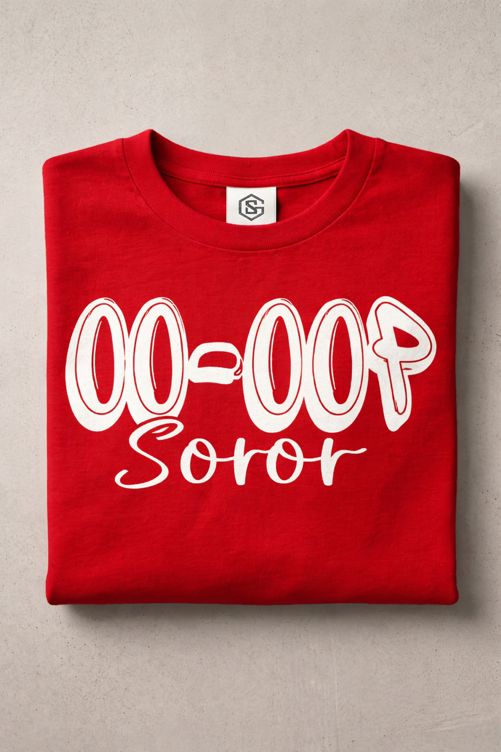 Oo-Oop Soror Classic Graphic Tee -Red