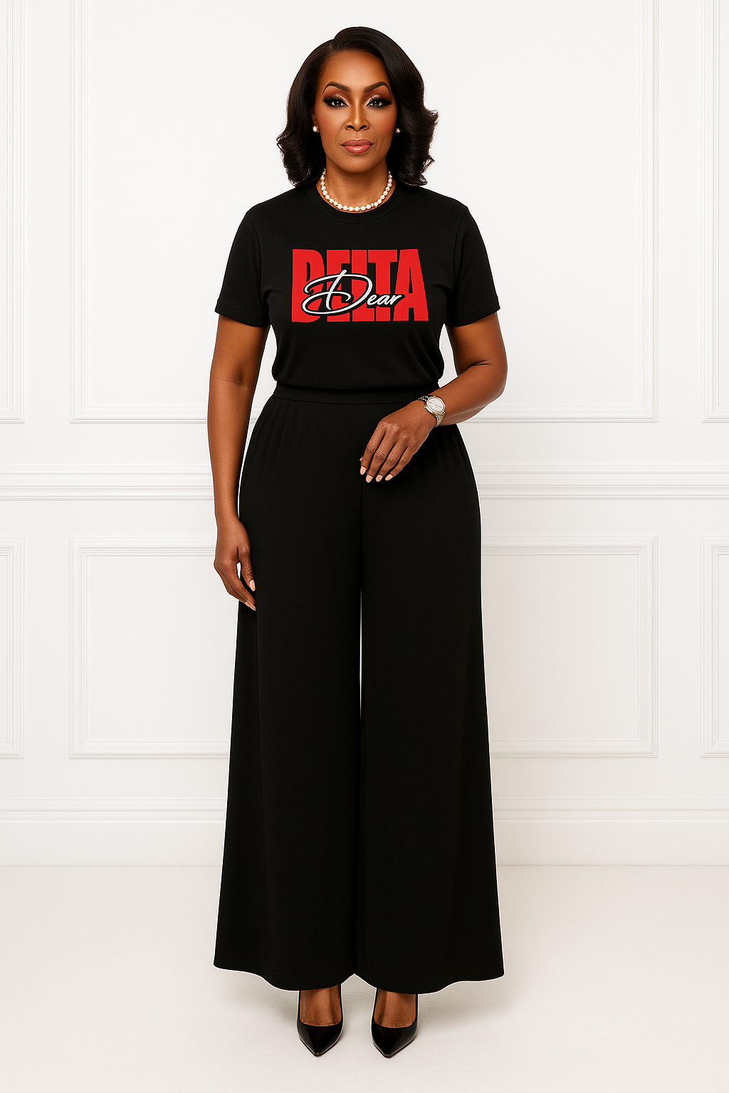 Delta Dear Signature Puff-Print Tee