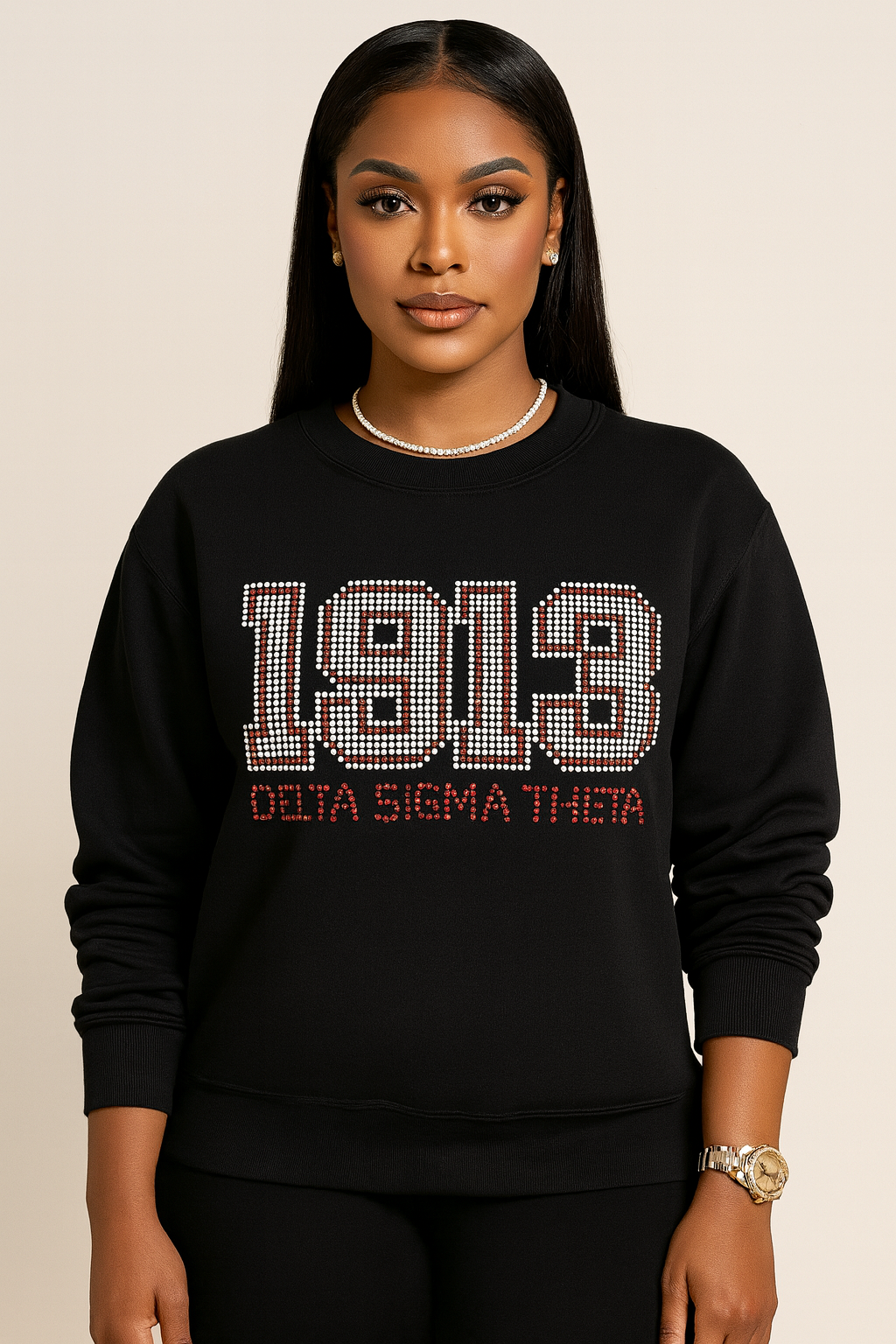 1913 Delta Sigma Theta -Rhinestone Tee/Hoodie