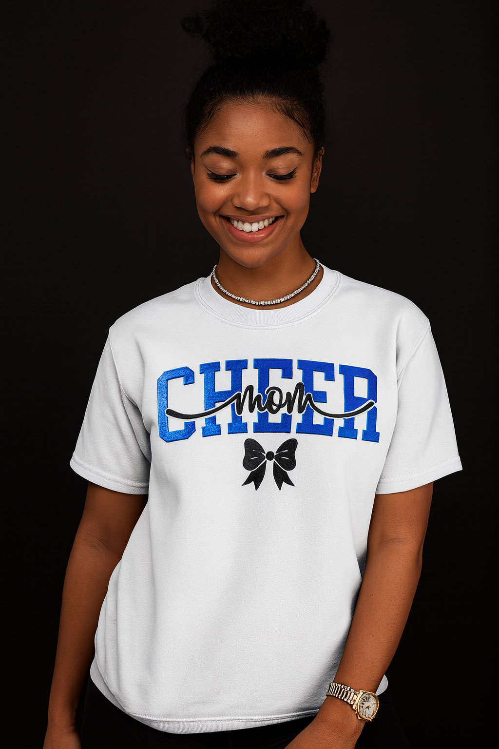 Cheer MOM Tee (White)