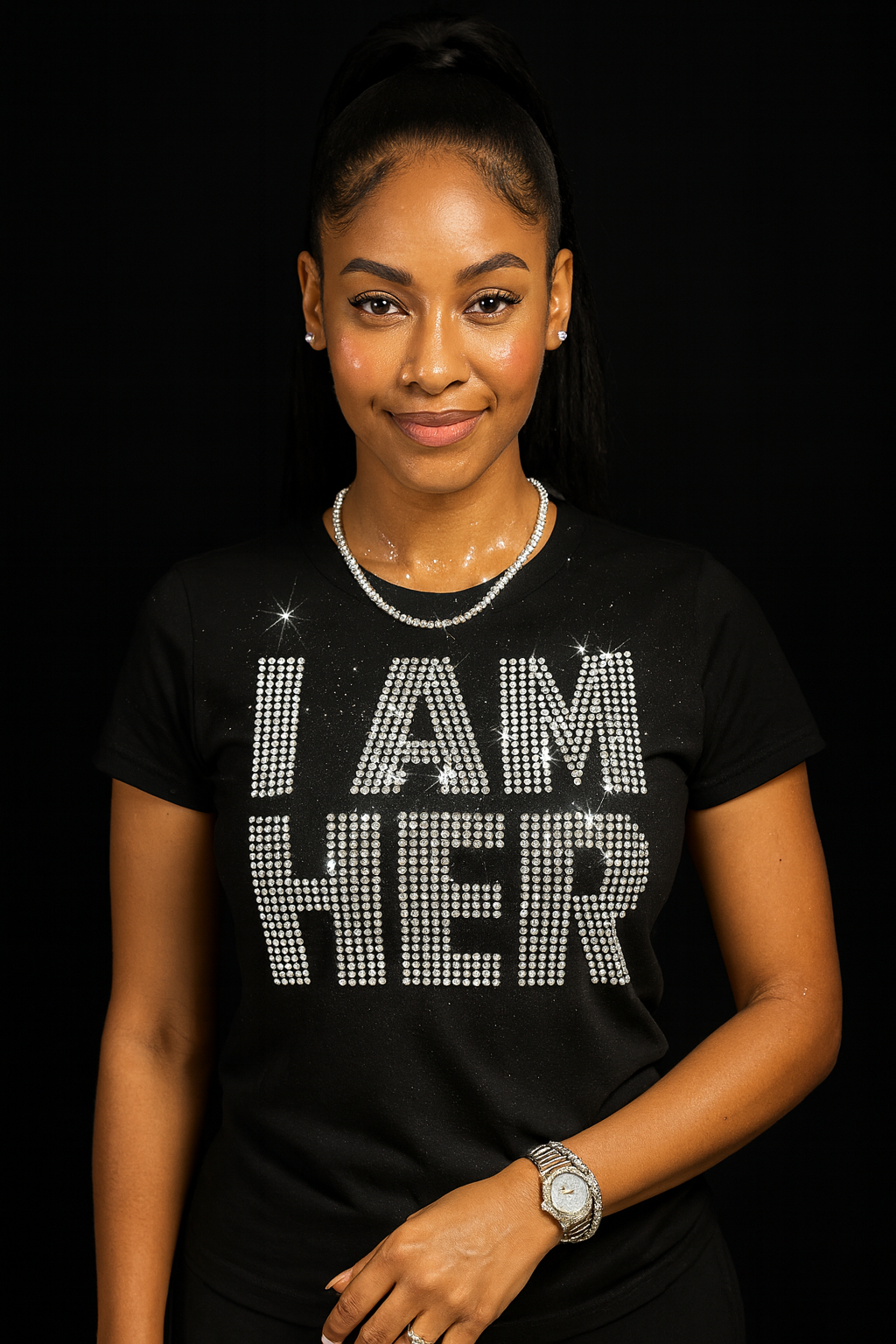 I AM HER Bling Tee
