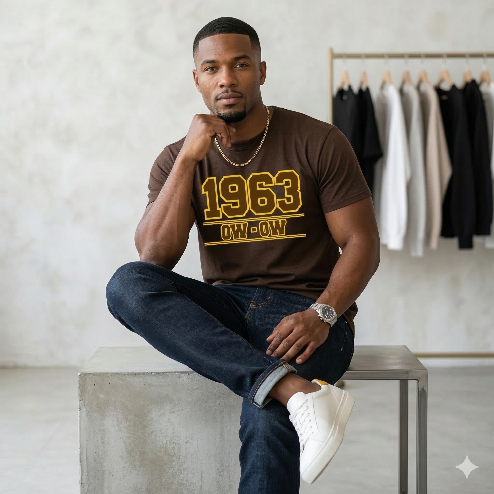 1963 "Ow-Ow" Signature Print Tee