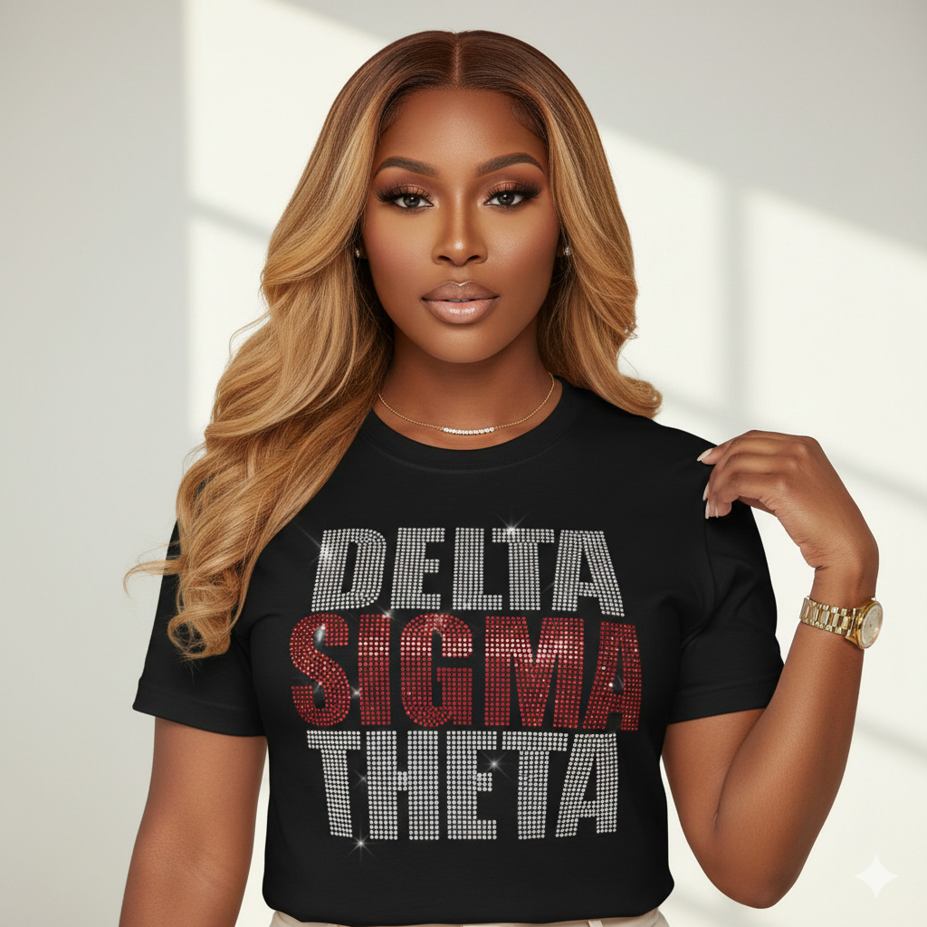 "Big Bling" Delta Sigma Theta Rhinestone Tee