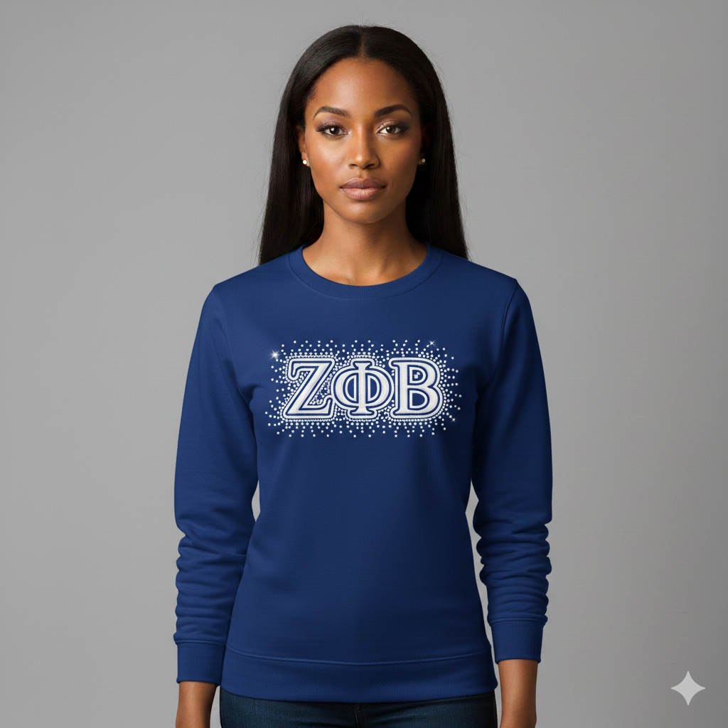 Zphi Rhinestone Scatter Tee Blue