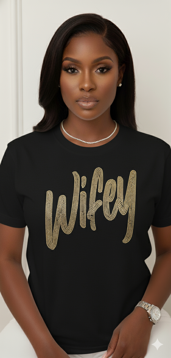 Wifey Mega Bling T-Shirt