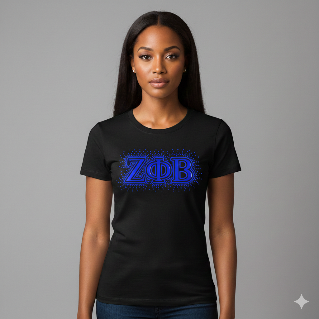 Zphi Rhinestone Scatter Tee Black