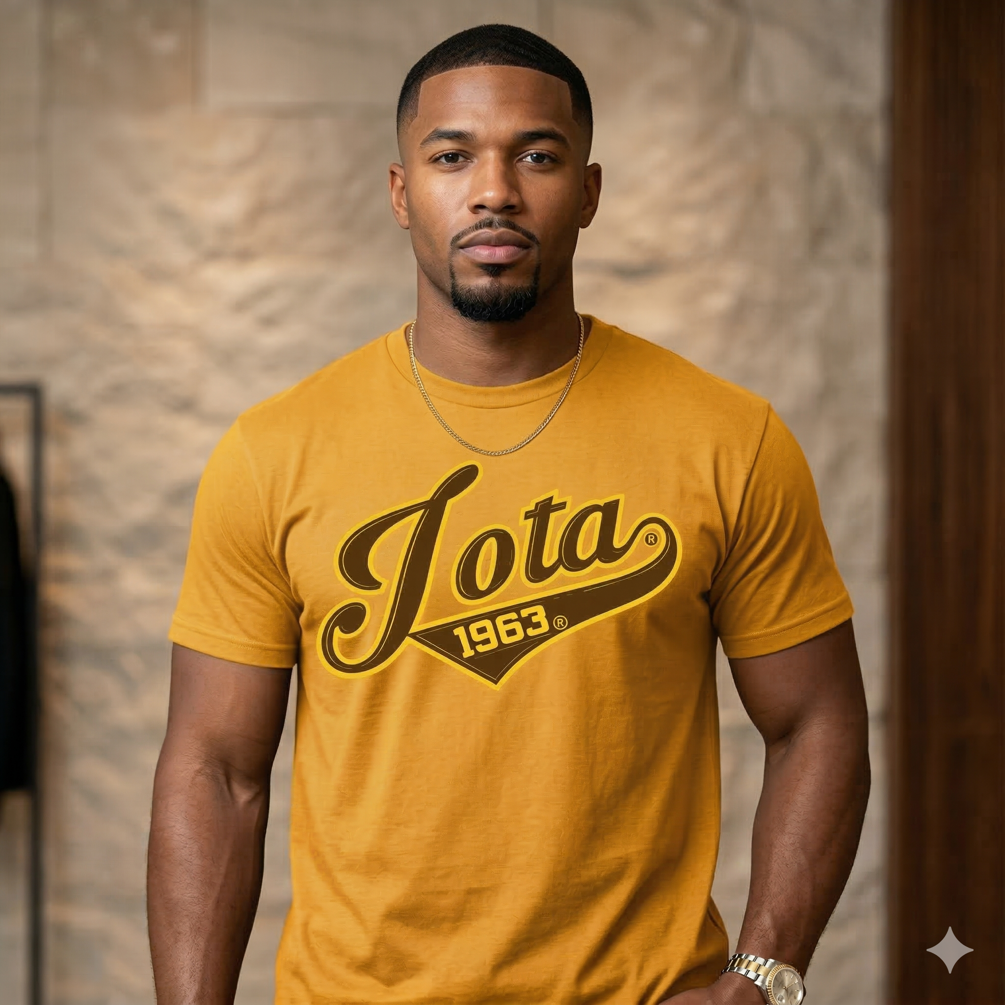 IPT Classic Jersey Script Tee - Gold
