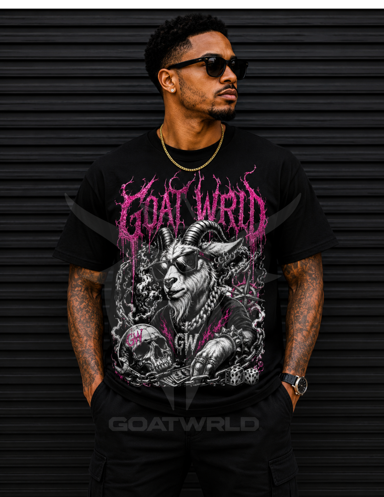 GOATWRLD Gothic Skull Tee