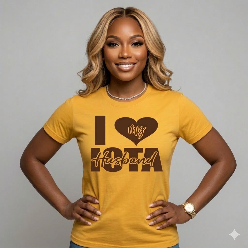 I Love My Iota Husband Unisex T-Shirt – Gold Edition Graphic Tee
