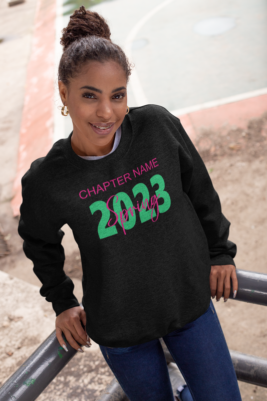 Glitter Crossing Sweatshirt Pink