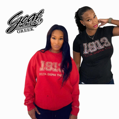 1913 Delta Sigma Theta- Rhinestone Sweatshirt