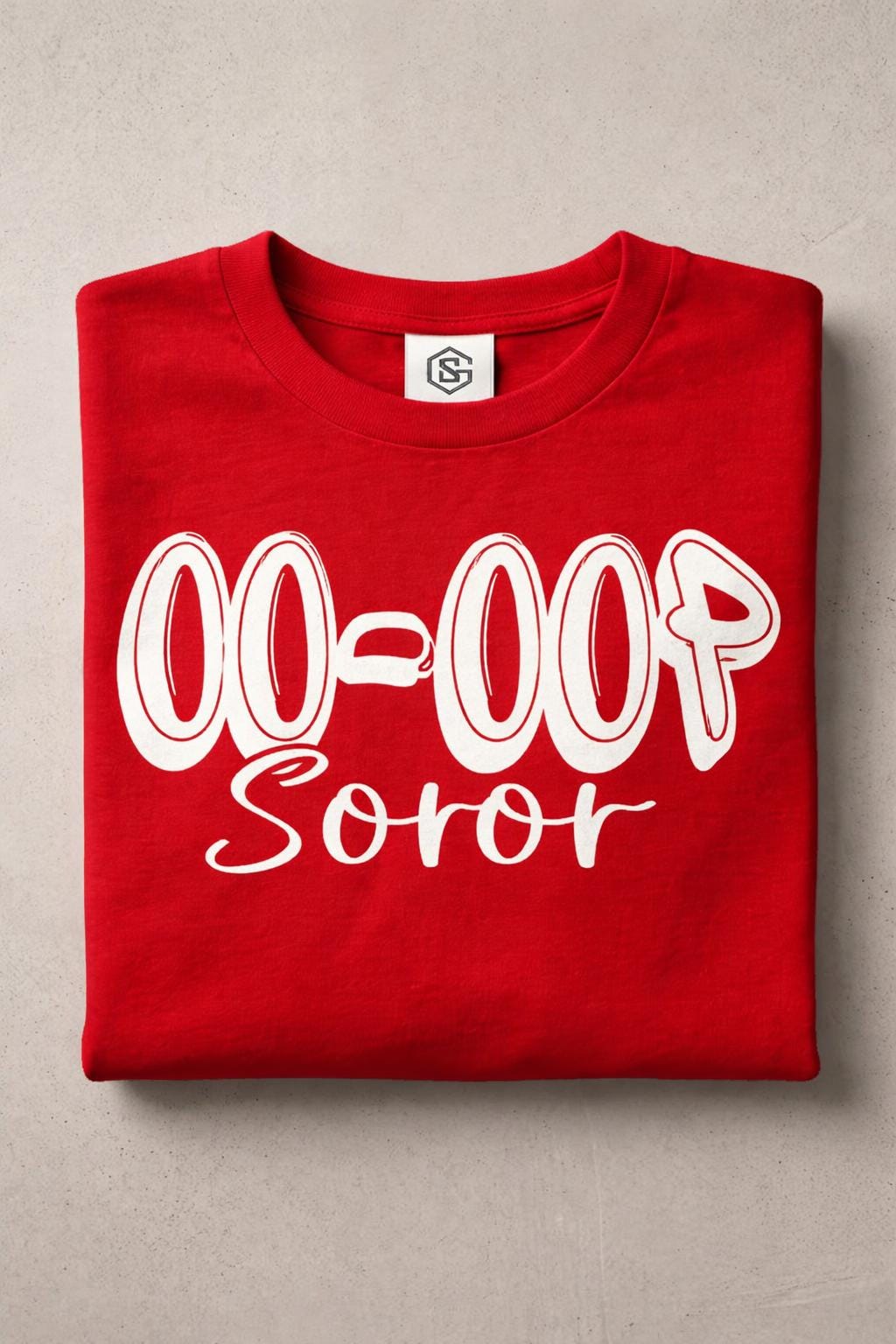 Oo-Oop Soror Graphic Tee- Red