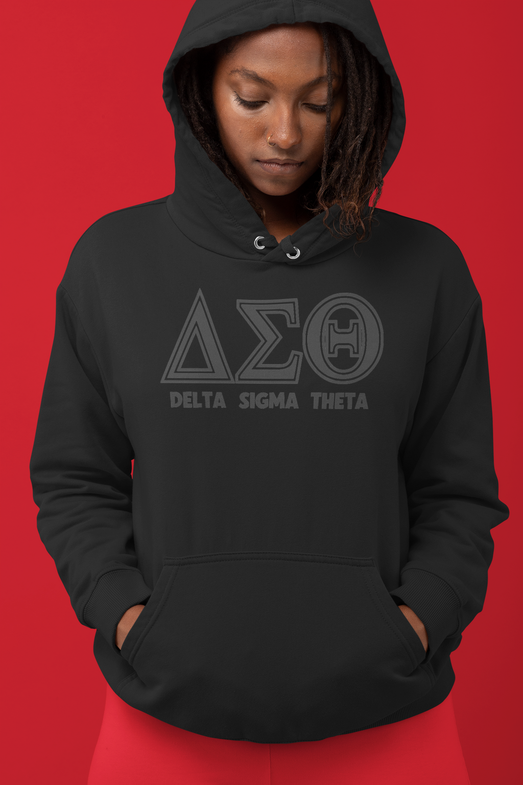 Color Block Greek Letters HOODIE