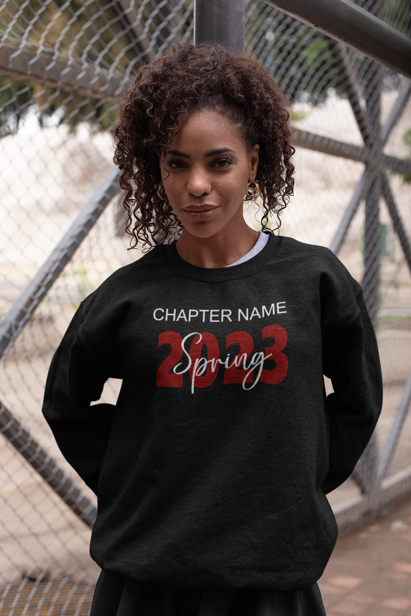 Glitter Crossing Sweatshirt Maroon/White