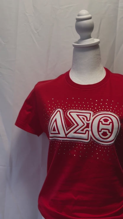 Delta Sigma Theta -Rhinestone Scatter (Red)