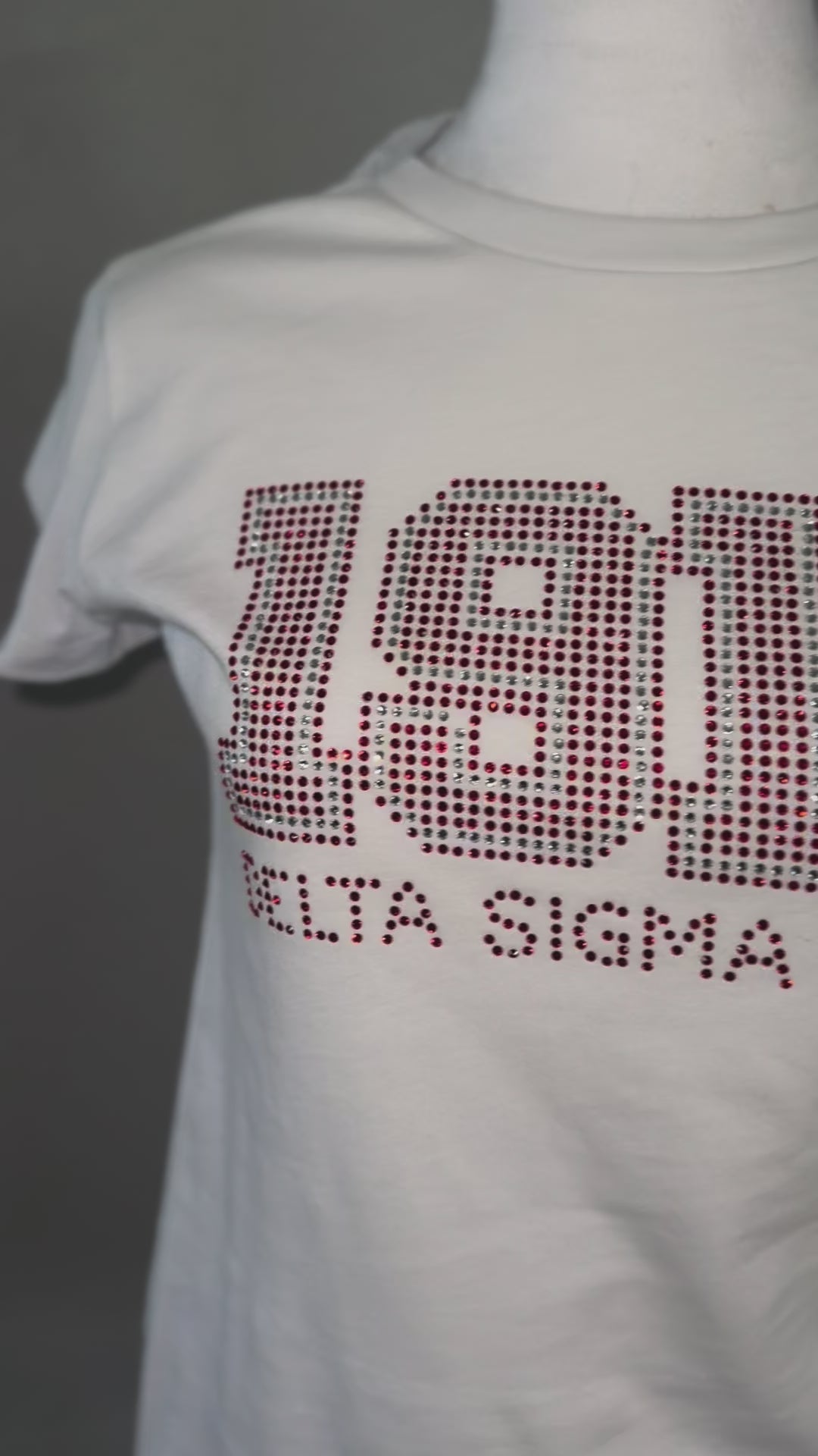 1913 Delta Sigma Theta -Rhinestone Tee  (White)