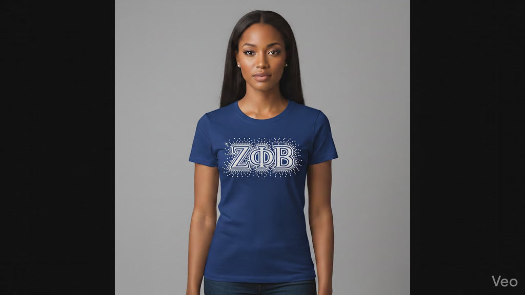 Zphi Rhinestone Scatter Tee Blue