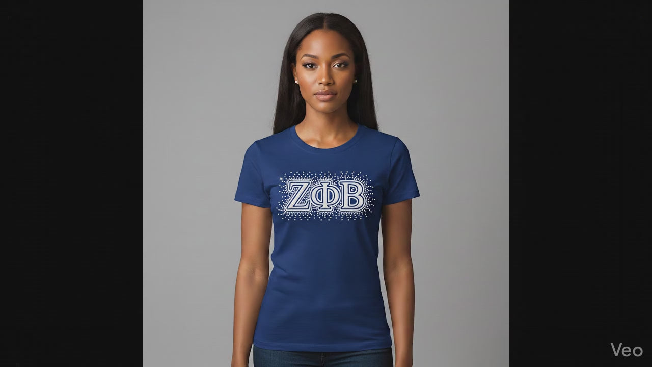 Zphi Rhinestone Scatter Tee Blue