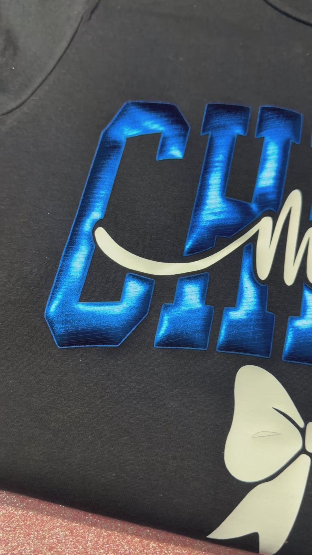 Cheer MOM Sweatshirt Puff