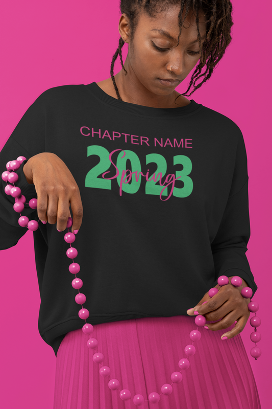 Glitter Crossing Sweatshirt Pink